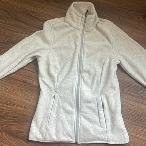 Amazon essentials grey fleece zip up-like new